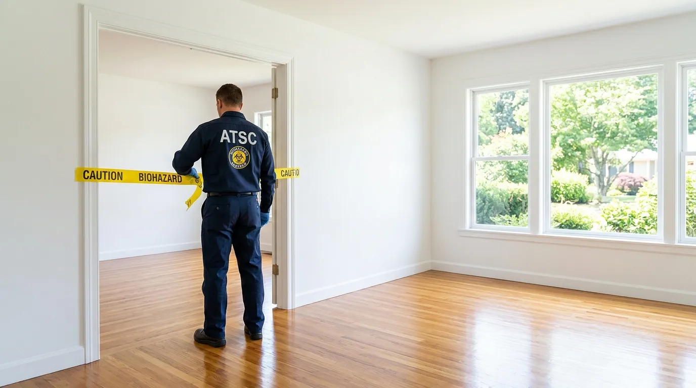 Certified biohazard cleanup crew performing Decomposition Cleanup in Glencoe
